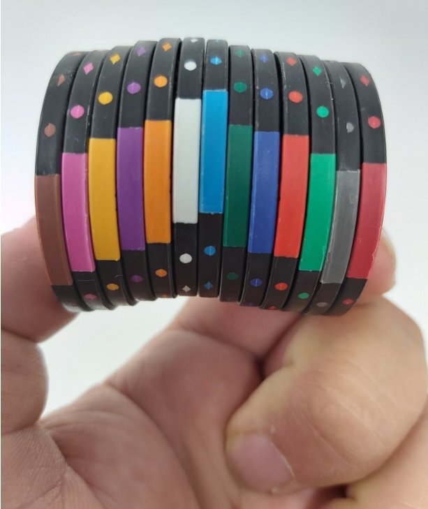 Serie Hologram Fiches Gettoni Chips gr 15,5 mm 44 valori 0,50...10000
