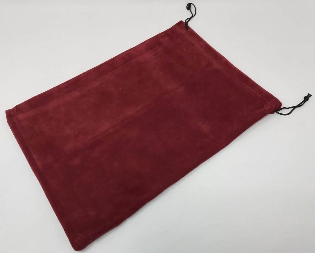 Sacchetto Porta Fiches Bag-Chips  e Bussolotti Tombola Vellutato (bordeaux, rosso, grigio, verde) Chiusura Cordoncino