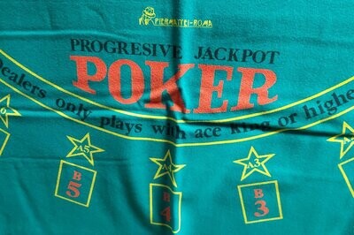Tappeto Progresive Jackpot Poker Caraibico Professionale Layout Stars Caribbean Originale Casinò
