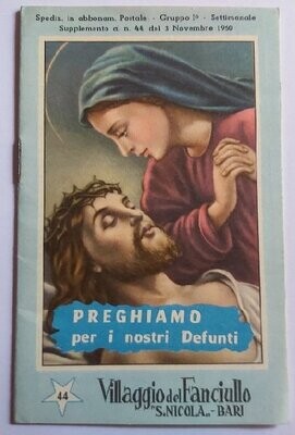 Libretto "Preghiamo per i nostri Defunti" 1960