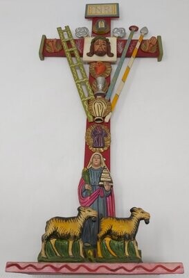 Croce della Passione o Croce dei Misteri Peruviana Artesanias del Perù Anno 1965