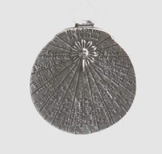 Spilletta Quadrante Orologio Solare Orizzontale Silver Horizontal Dial Silver