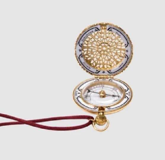 Bussola Tascabile in Ottone Brass Pocket Compass Bussola a Ciondolo