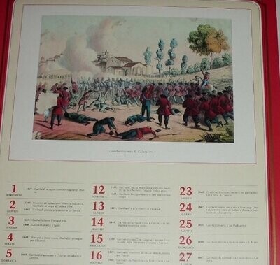 Calendario Storico 1982 Centenario di Giuseppe Garbaldi (da Collezione)