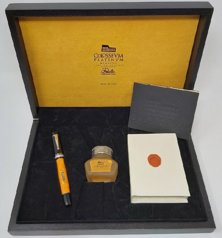Penna Stilografica Colosseum Platinum Delta Pen 1996 Limited Edition n 62/70 (da Collezione)