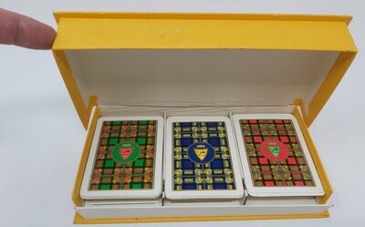 Cofanetto Giallo Telato Modiano Carte Canasta in Triplex (da Collezione)