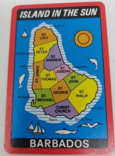 Mazzo di Carte da Gioco Poker Barbados Souvenir (da Collezione)