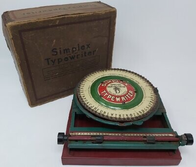 Macchina per Scrivere Simplex Typewriter Model D Fine '800 inizi '900 (da Collezione)