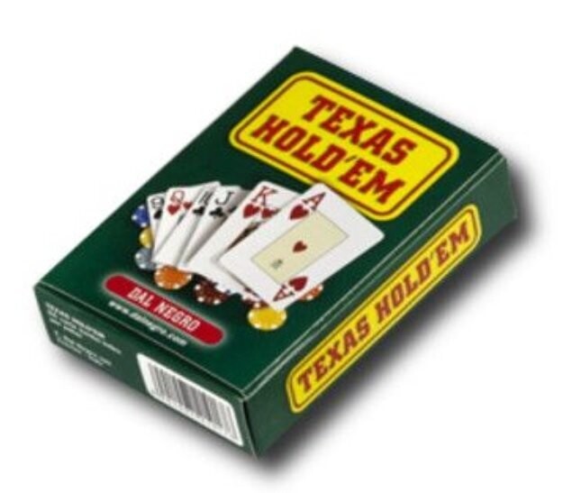 Mazzo di Carte Dal Negro Poker Texas 2 Jumbo Index (Back Rosso o Blu)