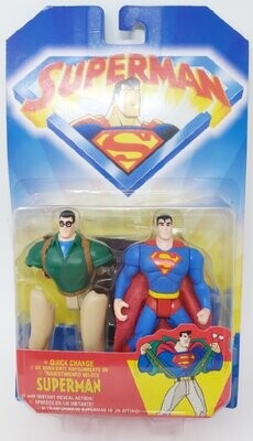 Pupazzo Action Figures Quick Change Superman "Si Trasforma in Superman in un Attimo!" Anno 1996