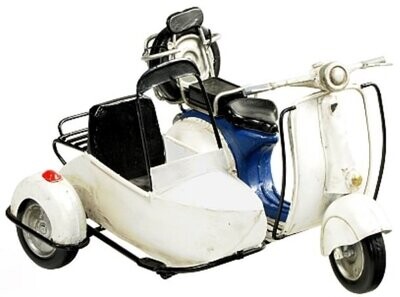 Modellino Moto d'Epoca Vespa Piaggio Sidecar 1959 h cm 15,5 (da Collezione)