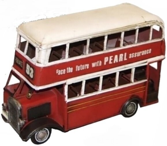 Modellino London Bus a Due Piani History Riproduzione Artistica h cm 20 (da Collezione
