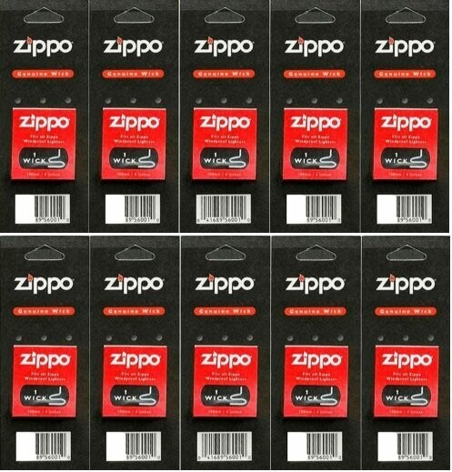 10 Confezioni Stoppini Wick Accendino Zippo