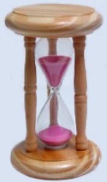 Clessidra Hourglass Legno 5 Minuti altezza cm 10,4 diametro cm 6