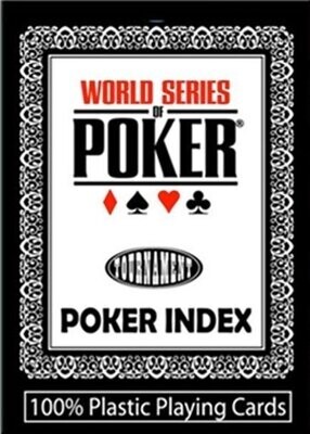 Mazzo di Carte Poker Classic WSOP Plastic Regular Index (Nero o Rosso)
