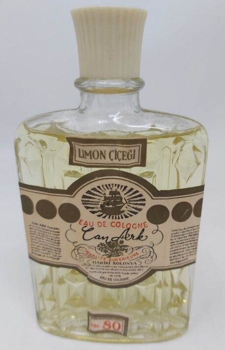 Bottiglietta Vetro Eau de Cologne Can Ark Hakiki Limon Kolonya (Piena)