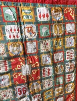 Coperta Plaid Trapunta Imbottita Gioco dell'Oca Vintage (da Collezione)