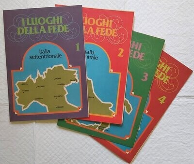 Set di 4 Poster Cartine Geografiche "I Luoghi della Fede" 1979