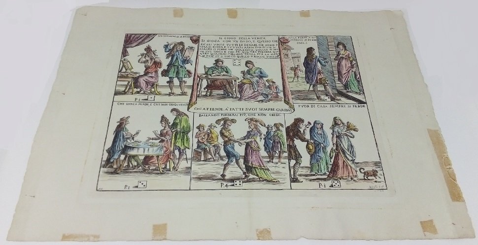 Il Gioco della Verità, Mitelli, Gioco a 6 Caselle (Curiosità e Rarità) cm 44x63