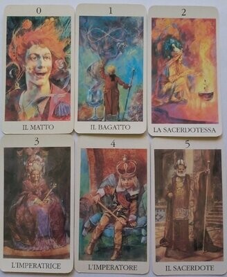 Mazzo Carte Tarocchi Romantici Giorgio Trevisan 22 Arcani Maggiori 1991