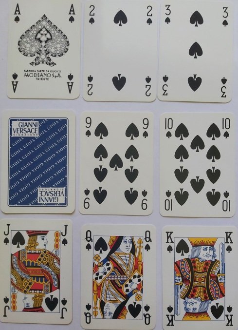 Cards For Game Sealed Gianni Versace Modiano Poker Original