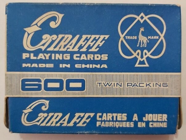 Mazzo Carte Ramino Poker Giraffe Playing Cards n° 600 Twin Packing 1957