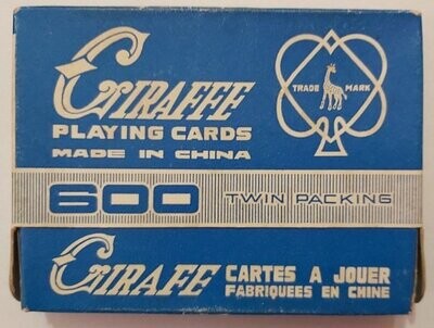 Mazzo Carte Ramino Poker Giraffe Playing Cards n° 600 Twin Packing 1957