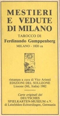 Mazzo di Carte di Tarocchi Mestieri e Vedute di Milano Del Solleone n 432/1000