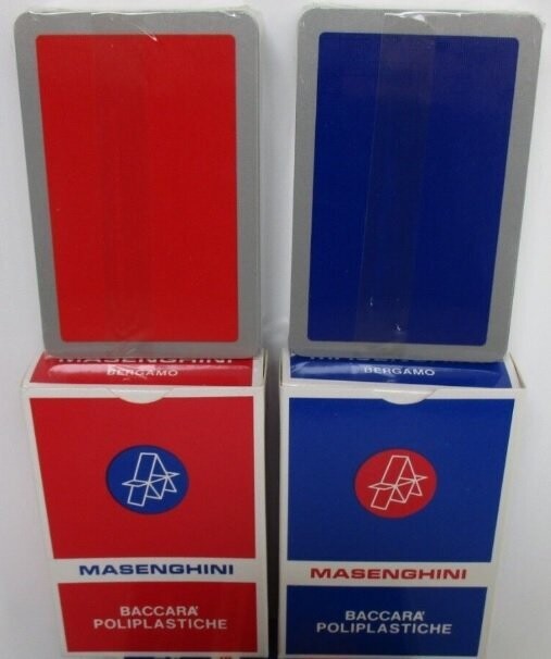 Carte Baccarà Baccarat Chemin de Fer 75 Professionali Masenghini Telate Calandrate Triplex (Fuori Produzione) Baccara