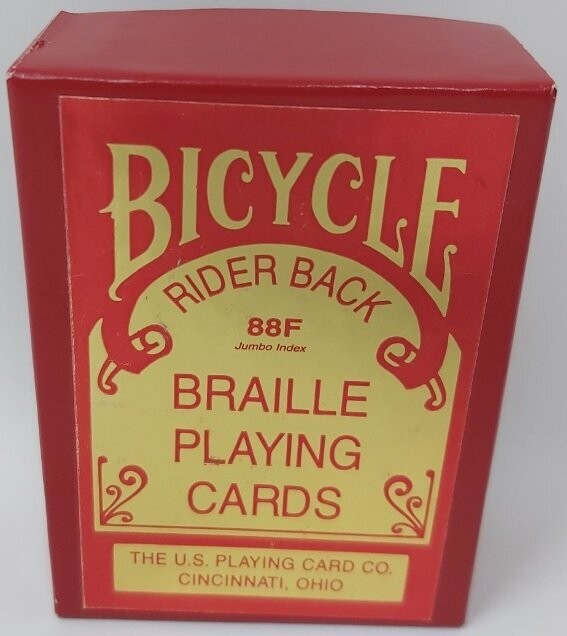 Mazzo Carte Poker Bicycle Braille NON VEDENTI Rider Back Jumbo Index Playing Cards