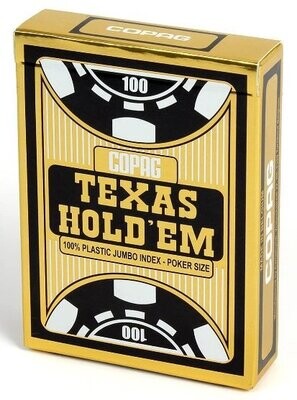 Mazzo di Carte Copag Poker Texas Hold'em Gold Black Juego