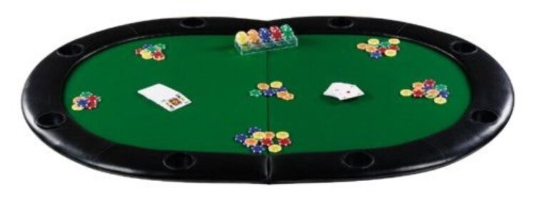 Tavolo Piano Pieghevole Poker Texas Hold'em Bordo Similpelle cm