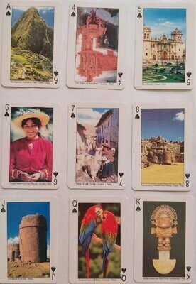 Mazzo di Carte da Gioco Poker Foto Peruviane Incas Perù  1988