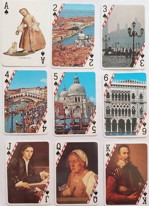 Mazzo Carte da Gioco Ramino Souvenir Venezia Venice Playing Cards