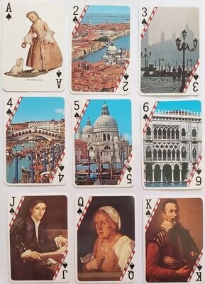 Mazzo Carte da Gioco Ramino Souvenir Venezia Venice Playing Cards