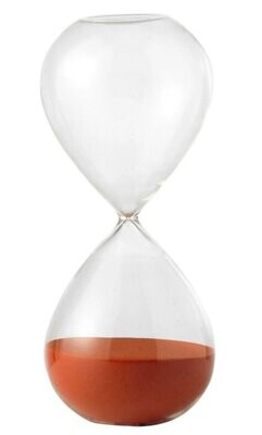 Clessidra Vetro 30 minuti Colore Sabbia Disponibile Arancione, Bianca cm 19,5 x 8,5