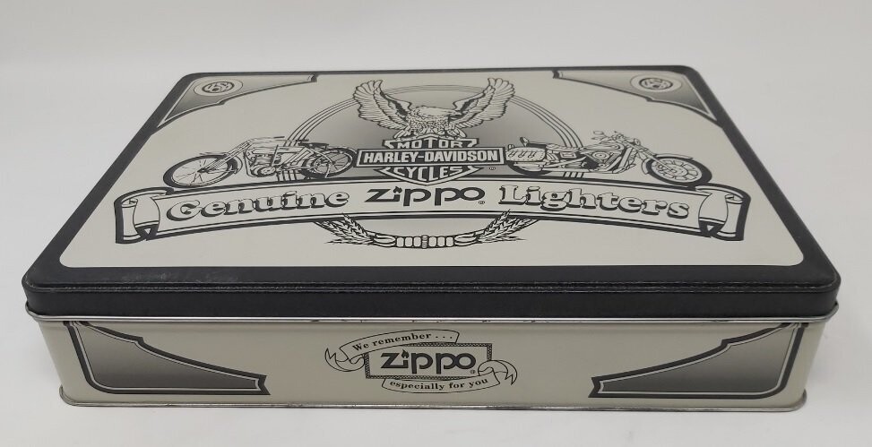 Cofanetto Latta Genuine Zippo Lighters  Motor Harley Davidson Cycles Tin Box