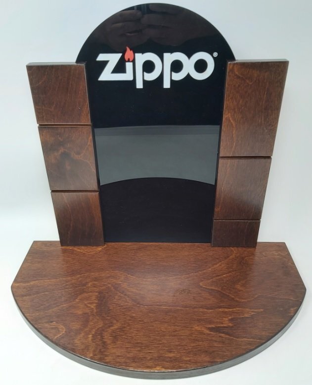 Espositore Zippo Legno Plexiglass Smontabile per Accendini e Accessori da Collezione