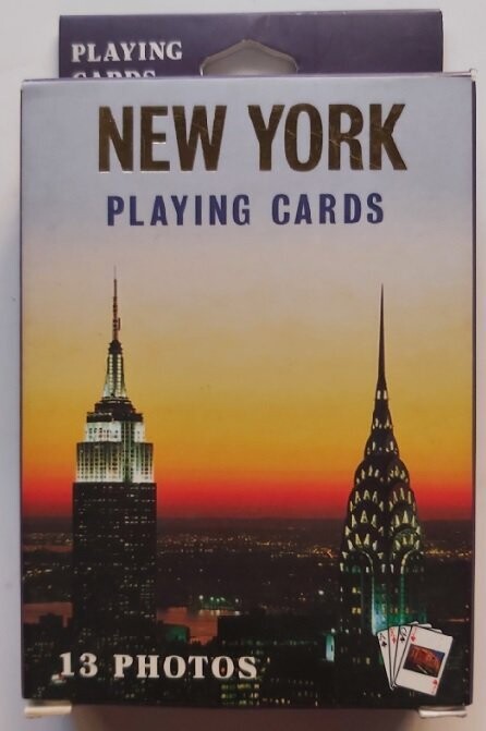 Mazzo Carte Poker New York STAMPATO con INCHIOSTRO DI SOIA Playing Cards Anno 2005