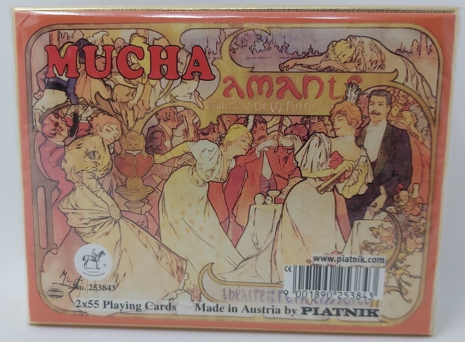 Mazzi Carte Ramino Alfons Mucha Amants – Dreams – Princezna Hyacinta – Beauty – Monaco Montecarlo – Donna Incudine Martello – Biscuits Lefevre Utile, Carte Gioco Ramino Mucha: Amants