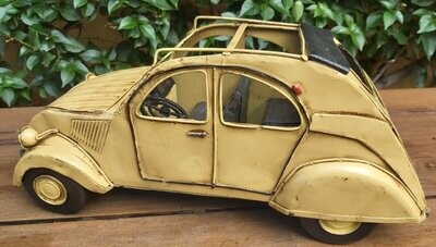 Modellino Auto 1949 Citroen 2C Riproduzione Artistica in Metallo Old Car Vintage