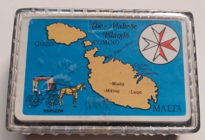 Mazzo di Carte Poker Souvenir Malta Anno 1979