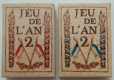 Mazzi Carte da Poker Jeu de l'An 2 Back Rosso e Back Blue Grimaud France Cartes