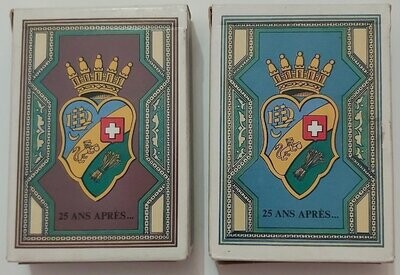 Mazzo Carte Poker 25ème Anniversaire de la Presence Pied Noir en France Back (retro) MARRONE o BLUE