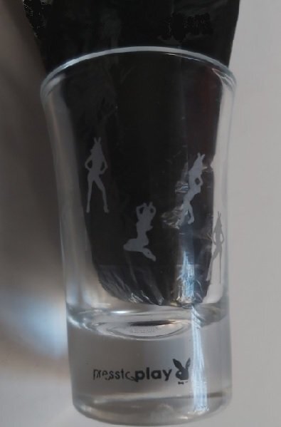 Confezione 2 Bicchierini Vetro per Liquore Playboy Shoot Glasses Vintage