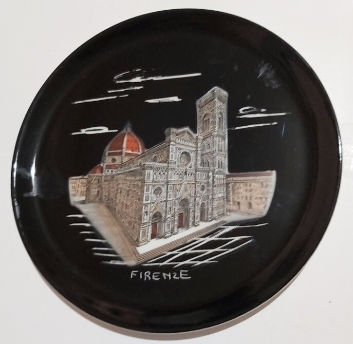 Piatto da Muro Parete Souvenir Duomo di Firenze 1965 AF Allen Frederic Vintage