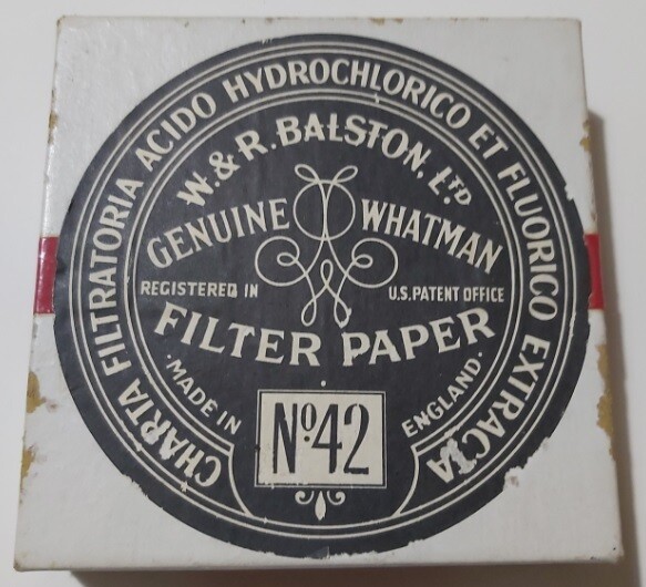 Confezione 100 Dischetti Carta per Cromatografia Whatman n 42 Vintage