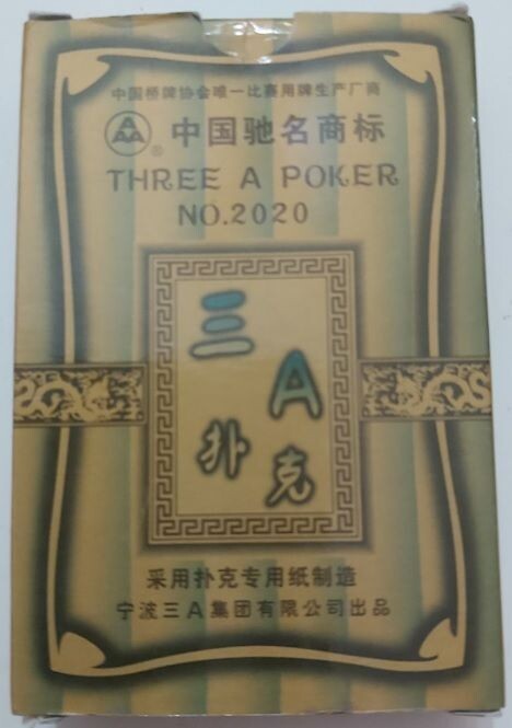 Mazzo di Carte Gioco Poker Three AAA 54+1 carte Ningbo