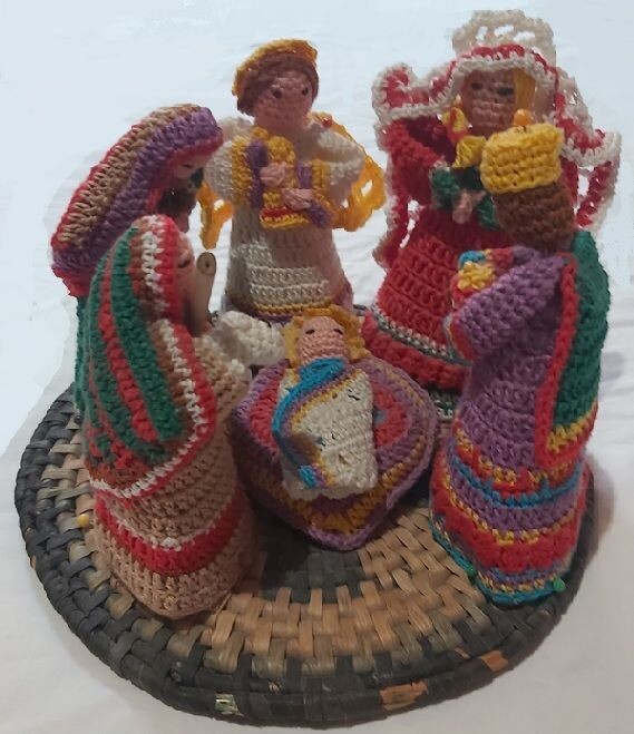 Souvenir Natività Presepe Uncinetto Lana Filippine Lavorata a mano Made in Philippines