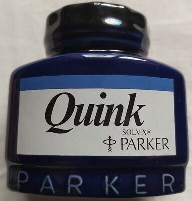 Portapenne Ceramica a Forma di Flacone di Inchiostro Quink Parker 1988